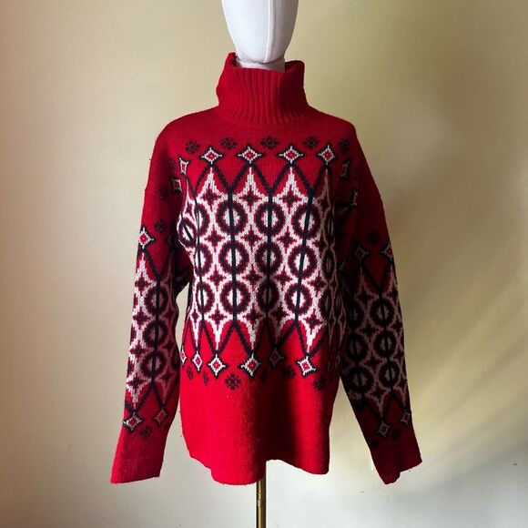 Vintage Janus of Norway 100% Wool Turtleneck Sweater by‎ Karl Bjorg Large - Picture 1 of 9